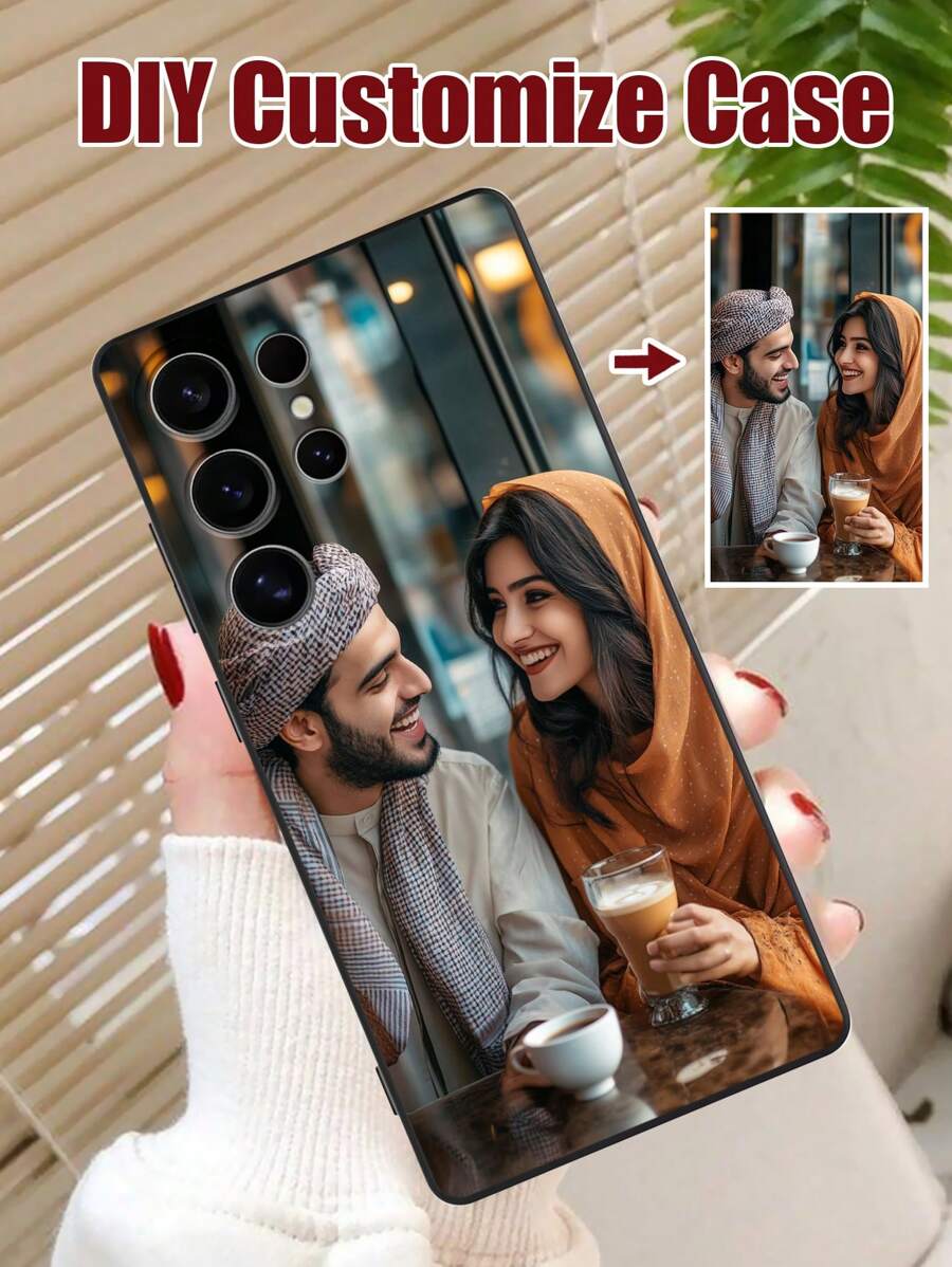 1pc Customized Photo & Signature Shockproof Black Phone Case For S25 Ultra/S25 Plus/S25/S24 Ultra, 11/11 Pro/11 Pro Max/12/12 Pro/12 Mini/12 Pro Max/13/13 Pro/13 Pro Max/13 Mini/14/14 Plus/14 Pro/14 Pro Max/15/15 Plus/15 Pro/15 Pro Max/16/16 Plus/16 Pro/16 Pro Max 16E, Android Phones,Season Picks,2025phonecase - Black - View 1