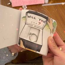 Kreatywny, uroczy piesek, ukryty pierścień, notatnik z klapką, nowatorski prezent na wyznanie dla dziewczyny i chłopaka, prezent na walentynki, unisex