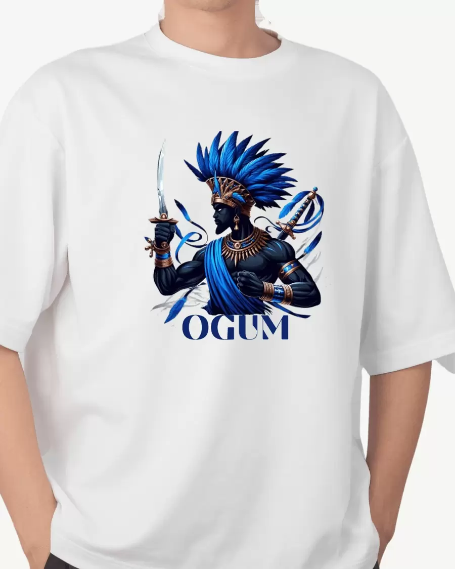 Women's Printed T-Shirt Ogum Orixa Quimbanda Umbanda Witchcraft Shaman 100% Cotton