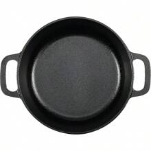 Basics - Horno holandés de hierro fundido presazonado con doble asa, 2 cuartos - Ser - Ver 8