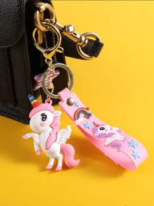 1 Chiếc Móc Khóa Ngựa Cầu Vồng Hoạt Hình Kỳ Lân Mặt Dây Chuyền Túi Trang Sức Cặp Đôi Móc Khóa Xe Quà Tặng Cho Bạn Bè Người Thân Ngày Lễ Tình Nhân Quà Tặng Phù Dâu Dây Đeo Chìa Khóa - Nhiều màu - Xem 5