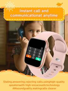 Hot 1 Pc Silicone Strap Sports Smart Watch For Teenagers, 1.44" Touchscreen Electronic Smart Watch With Call Function, Pedometer, Calorie Tracking, Multiple Sports Modes, Alarm & Notification For Android & IOS, Suitable For Gifts, Sports, School, Party And More, Multiple Strap Options - Multicolor - View 6