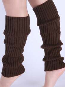 1 Pair Of Knitted Knitted Leg Warmers Suitable For Daily Wear In Autumn And Winter, Cozy