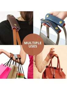 2PCS/1PC PU Leather Bag Handle Luggage Grip Protector Cover Anti-Stroke Suitcase Tote Shoulder Strap Chains Bags Handle Wrap Accessories