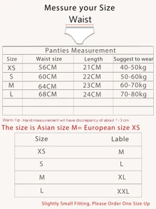 Bộ 6 quần lót nữ màu trơn họa tiết chữ, quần lót bikini gợi cảm và thoải mái, phù hợp cho thể thao và mặc hàng ngày. - Nhiều màu - Xem 6