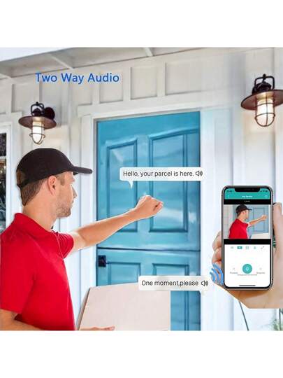 1pc 1080P Wireless WiFi Slimme Home Security Camera, 350° Viewing Angle, Spherical Motion Detection Function, Night Vision Alarm Push 2.4GHz Network, Wand Mounted Indoor Surveillance Supports Application Control. Monitoring IP Safety Monitoring, Elderly Children Caregiver, USB Power Supply view 7