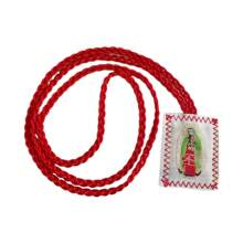 Unser Frau von Guadalupe / Tadeo Gewebtes rotes Skapulier-Halskette Escapulario Rojo Virgen Guadalupe Geschenk