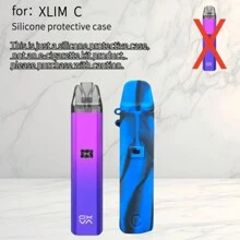 1 件硅胶套适用于 Oxva Xlim C Pod Vape 套件，柔软硅胶保护套，带翻盖 - 彩色 - 查看 3
