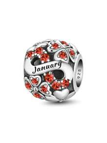 1 pieza de cuentas de trébol con piedras preciosas del zodiaco para hacer pulseras y brazaletes de mujer - Accesorio de joyería para hacer manualidades y combinar con atuendos diarios para chicas