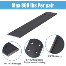 16 Inch Countertop Support Bracket, 3 Pack Solid Iron Heavy Duty Hidden Flat Floating Shelf Brackets, Top Mount Knee Wall Support Mantel Bracket Hardware For Wood Granite Quartz Countertop