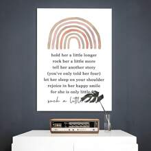 1 Pc Framed Quote Art Rainbow Nursery Wall Art Canvas Poster Painting Wall Decor For Bedroom Living Room