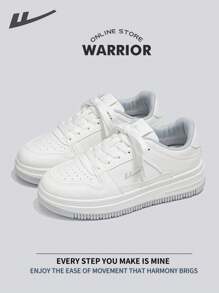 WARRIOR Krieger Herren Boardschuhe Frühling und Sommer, leicht, bequem, atmungsaktiv, bescheidener Stil, lässig aber elegant, Sneaker, ganzjährig tragbar, abriebfest, den ganzen Tag tragbar, Trainings-Sneaker, Laufschuhe, kleine weiße Schuhe