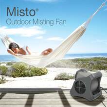 Lasko 15" Pivoting Misto Outdoor Misting Fan With GFCI Cord And 3 Speeds, Black, 7050, New - Black - View 8