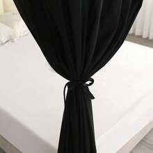 Mosquito Net Bed Mengersi Black Four Corner Post Bed Canopy Bed Curtains Sheer Canopy Adults Girls Bedroom Decoration Lightproof Windproof (, Black) - 粉色 - 查看 11