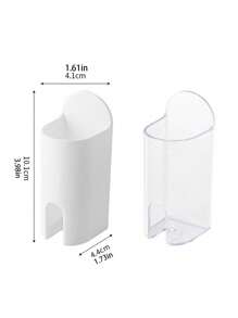 1PC Electric Toothbrush Holder, Bathroom Wall Mounted Toothbrush Holder, Self-Adhesive Electric Toothbrush Storage Box Saves Space, Transparent Toothbrush Storage Organizer, Bathroom Accessories Home Bathroom Decor Summer
