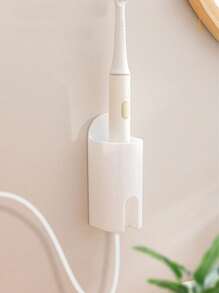 1PC Electric Toothbrush Holder, Bathroom Wall Mounted Toothbrush Holder, Self-Adhesive Electric Toothbrush Storage Box Saves Space, Transparent Toothbrush Storage Organizer, Bathroom Accessories Home Bathroom Decor Summer