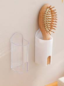 1PC Electric Toothbrush Holder, Bathroom Wall Mounted Toothbrush Holder, Self-Adhesive Electric Toothbrush Storage Box Saves Space, Transparent Toothbrush Storage Organizer, Bathroom Accessories Home Bathroom Decor Summer