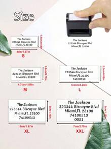 1pc Custom Return Address Stamp, Self Inking Personalized Rubber Stamps, Customizable Business Wedding Stamp, Wedding Birthday Housewarming Gift - Style a - View 2