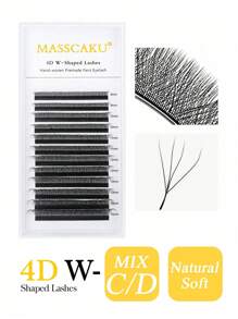 W Shape Handwoven Premium Faux Mink Soft Light Natural Eyelashes Extension Cilia W Volume Eyelash Extension Wholesale Lashes Supplies 4D Lash Clusters,Eye Lash Clusters,Individual Eyelashes,Lashes,Fake Lashes