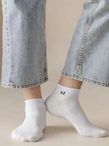 5/10 Pairs Men's Solid Color Low Cut Socks, Breathable Anti-Odor Ankle Socks For Sports And Casual Wear, Spring/Summer/Autumn