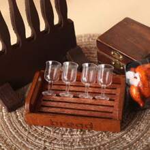 10 piezas Vasos de vino rojo mini realistas, copas de vino en miniatura, vasos de vino decorativos para casa de muñecas - Multicolor - Ver 5