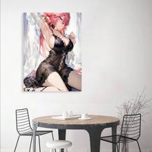 Sexy Cartoon Character Canvas Painting, Personality Creative Home Decoration, High Quality Decorative Posters, Dormitory, Gym, Bar, Cafe, Arcade, Room Living Room Wall Decoration Painting, Perfect Gift,Framed Canvas Painting