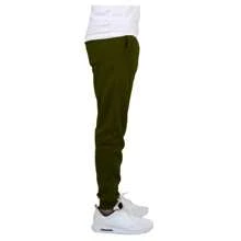 3-Pack Mens Modern Fit Fleece Jogger Sweatpants (S-3XL) - Navy - Olive - Red - View 6