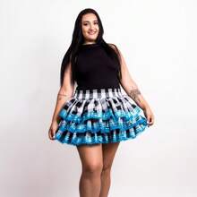 Country Skirt June Party Arraía Plaid - 藍色 - 查看 2