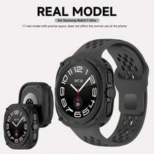 Capa Protetora de Silicone Compatível com Samsung Galaxy Watch 7 Ultra, Capa Protetora de TPU Macio para Relógio Ultra 47mm Acessórios