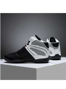 Zapatos de boxeo para kickboxing, artes marciales mixtas, entrenamiento y competición, ligeros, antideslizantes y transpirables - Blanco y Negro - Ver 5