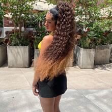 100CM 260g Long Curly Ponytail Super Big Curly Ponytail Extension With Two Clips