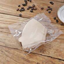 100 Pcs Coffee Filter Papers Fan-Shaped Coffee Powder Filter Paper Hand Pour Coffee Machine Filter Cup Drip American Cone Filter Screen Back To School - Multicolor - View 7