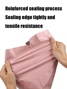 20/50/100PCS Exquisite Pink 'Thank You' Gift Bag, Self-Adhesive Waterproof Sealing Design, Courier Bag New Material Thickening Punching Bag, Pink Packaging Bag Self-Adhesive Bag, Waterproof Bag Courier Bag, Thickening Logistics Courier Packaging Bag, Mailing Bag, Suitable For Party Gift Packaging,Birthday,Bride,Wedding