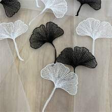 10 Stücke schwarze und weiße Spitzenaufkleber für Ausschnitte, Fleckstickerei, wasserlösliche Blumenspitze zum Selbermachen für Hochzeitskleider und Kleidung, Nähzubehör