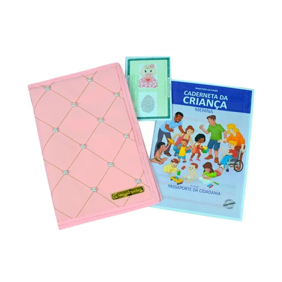 Porta Documento Caderneta de Vacinação Infantil Impermeável Menino Menina