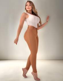 Calça Jeans Feminina Colors Cintura Alta com muita Lycra