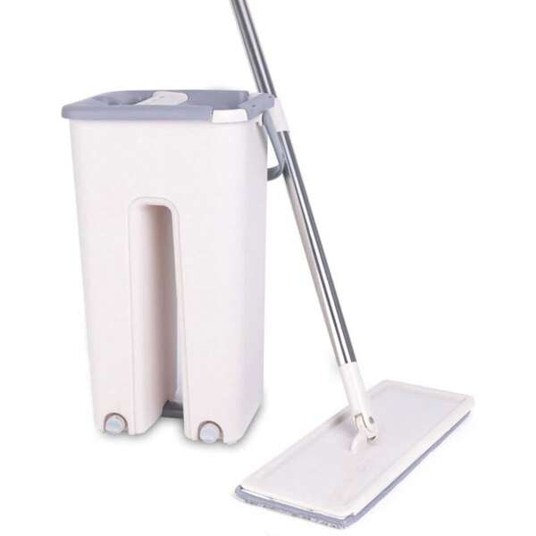 360° Bodenwischer Bodenreiniger Wischmop Set Mopp Eimer Putzeimer +10* Putzlappe Multifunktionaler Komfortabler Flachmopp FüR Die Reinigung Von FußBöDen Mop Wischmopp Kit Putzen Mikrofaserpad