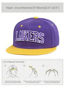 1pc, Gothic Style LAKERS Letter Embroidered Baseball Cap,Baseball Game Fits,Basketball,Fall Fits,Sports Style,90's Outfit,Bright Colors,Flat Brim Hat,Adjustable Casual Dad Hat Sports Sun Hat For Women & Men, Sun Protection Casual Cap For Travels, Parties And Beach