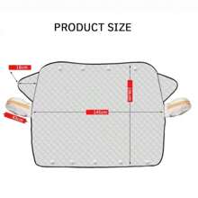 Protector de nieve magnético para coche, prevención de escarcha, protección heladas, parabrisas frontal, protector de nieve grueso, 1 unidad XBZU - Plata negra - Ver 8