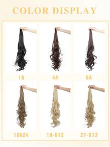 Extensions de queue de cheval flexibles à enrouler. Extensions de cheveux queue de cheval bouclée 30 pouces de long. Extensions de cheveux ondulés pour queue de cheval. Accessoires capillaires synthétiques pour une utilisation quotidienne pour femmes