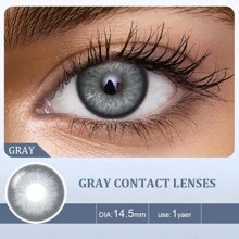 FUNSACHY 1年使用彩色隐形眼镜 14.5mm 大直径隐形眼镜眼部化妆美容化妆