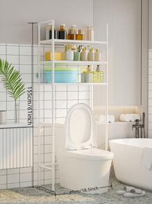 1 Pc 3-Tier Household Toilet Rack, Freestanding Bathroom Storage Organizer Shelf, Home Decor