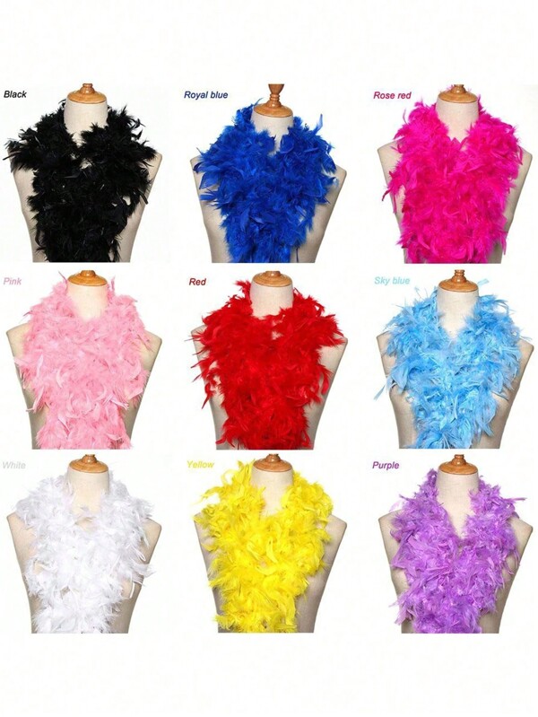 1 stuk kleurrijke kunstmatige bontboa's van 6,6 ft voor vrouwen, geschikt voor dansen, bruiloften, Halloween, podiumdecoratie, feestversiering, hoofddeksels, accessoires, kledingaccessoires, sjaaldecoratie, geschikt voor verjaardagsfeestjes, Halloween, paardenraces, theekransjes, oudejaarsavond, concerten en woonaccessoires, dans, bruiloften, podiumoptredens, carnavalskostuums en accessoires, feestartikelen, ideale keuze voor cadeaus