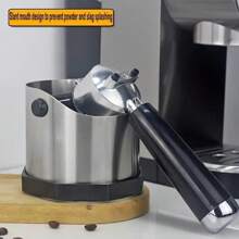 Hộp gõ cà phê bằng thép không gỉ, dung tích 750ml/1600ml, hộp gõ bã cà phê, dụng cụ nén có thể tháo rời, thùng chứa bã cà phê, bộ phận máy pha cà phê espresso, dụng cụ pha chế, đồ dùng cho quán cà phê trở lại trường - Nhiều màu - Xem 1
