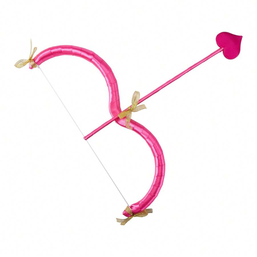 Cupid Bow And Arrow Set, Valentine's Day Cupid Costume Photo Props For Adults And Teens - Rose Red - View 1