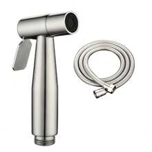 1 Set Handbrause Bidet Sprüher Kit, einfach zu installierender Toiletten-Sitz Bidet Sprüher Set, Edelstahl verstellbarer Durchfluss Bidet Sprüher für Toilettenreinigung