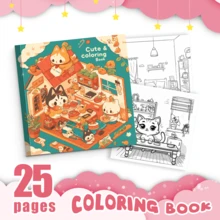 1 PC Cartoon Animal Coloring Book – 25 Detailed, Stress-Relieving Animal Designs On Thick Premium Paper – Perfect For Relaxation, Focus, Anxiety Relief, And Mindfulness – Great Gift For New Year, Birthdays, Holidays, Easter, Thanksgiving, Back-To-School, And Office Or School Supplies