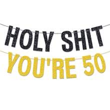 1 zestaw, DIY String Black Glitter You 21/30/40/50/60/70th Birthday Banner, Wszystkiego najlepszego z okazji urodzin 21/30/40/50/60/70th Birthday/Cheers 21/30/40/50/60/70th Birthday, Materiały dekoracyjne na 20. urodziny