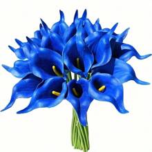 4/10/20 Piezas Flores Artificiales de Cala Lili, Flores de Cala Lili Realistas de Textura Simulada para Decoración del Hogar, Jardín, Oficina, Fiesta, Boda, Ramo, Centro de Mesa, Pascua - Multicolor - Ver 41