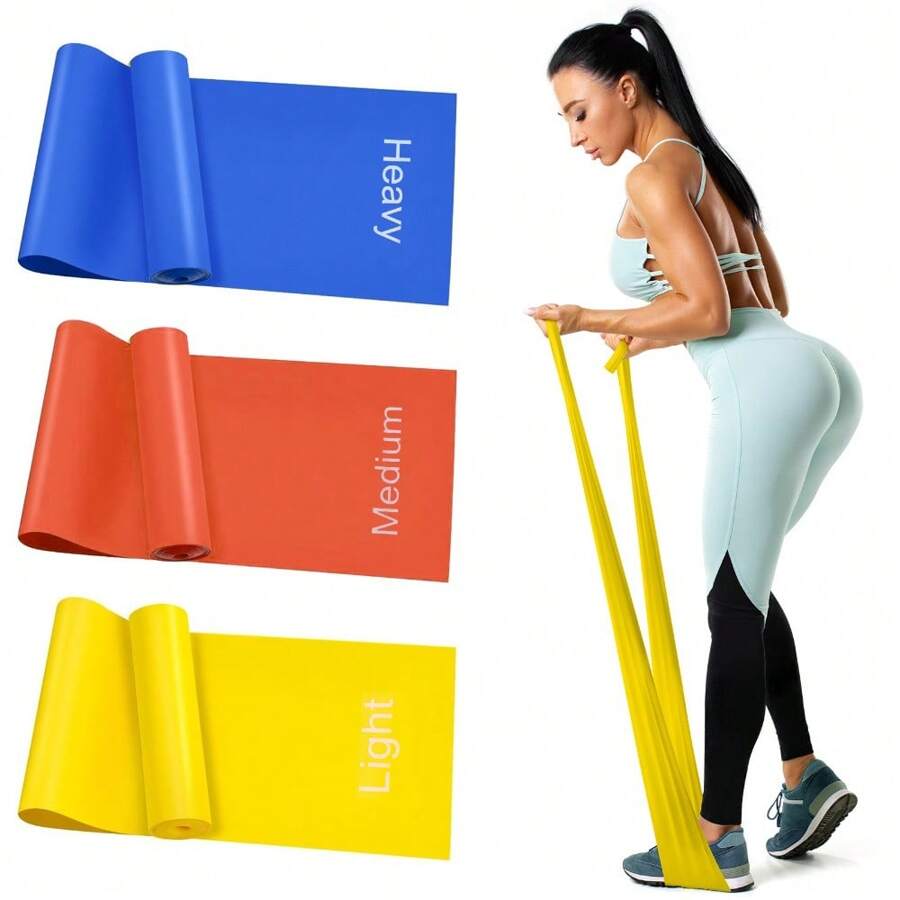 Resistance Band Strength Training Yoga Pilates Stretching Band Home Fitness Yoga Band Pilates Resistance Band 1.5m - Multicolor - View 1